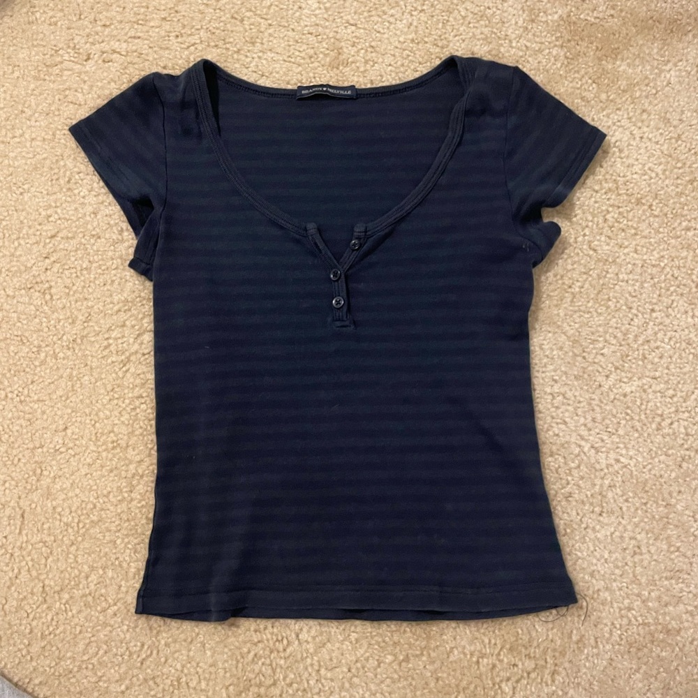 brandy melville navy striped top